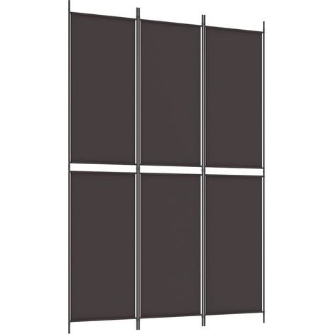 3-Panel Room Divider Brown 150x220 cm Fabric vidaXL