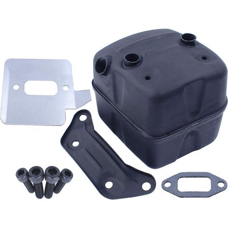 Kit de Pot Échappement pour Husqvarna 371 372XP 385 390XP Série, Silencieux d'échappement + Support + Joint + Plaque de Refroidissement Pièces Accessoire de Tronçonneuse (1/5)