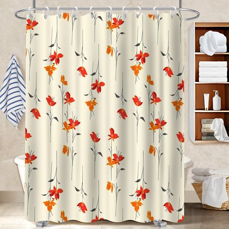Rideau polyester pour douche 180x180 avec anneaux protection douche pour délimiter l’espace dans une salle de bain ouverte (1/5)