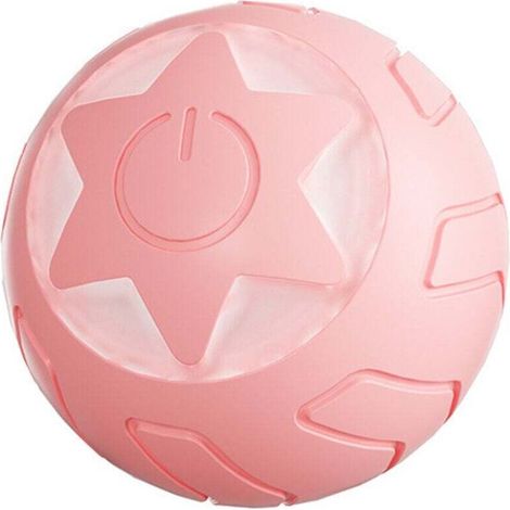 PC Pink Interactive Cat Toy Ball for Smart Cats with Automatic Rolling, Changing LED Lights, 2 Modes, Type-C Rechargeable