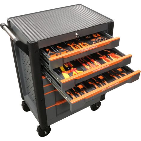 Servante d'atelier en acier 7 tiroirs équipée 47 outils (1/2)