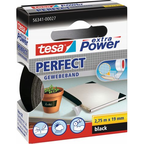 Gewebeband ext.Power® 56341 schwarz L.2,75m B.19mm Rl.TESA