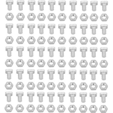 ALLIANDIS 50 écrous en aluminium 50 boulons ensemble d'accessoires pour outils de serre (1/3)