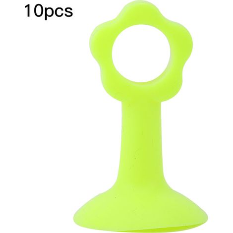 Silicone Door Stopper - Magnetic Catch Set Anti-Collision Green - For Wood Tile Metal Walls - 10 Pieces (1/5)