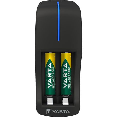 MINI CHARGER 2XAAA + 2 BATTERIE 800MAH VARTA RICARICABILI (1/4)