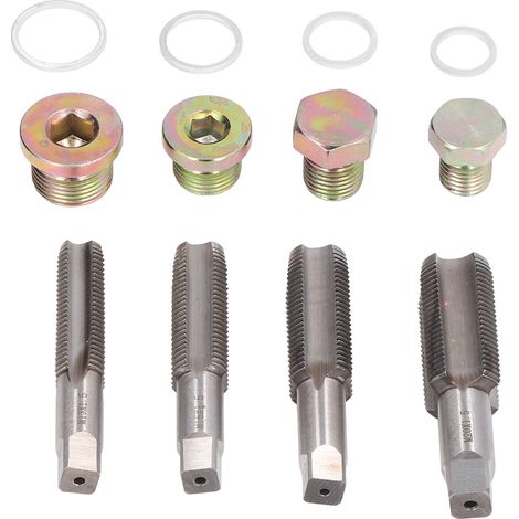 Kit de Réparation Filet de Bouchon Vidange 64 Pièces - Outil de Récupération Filetage M13 M15 M17 M20