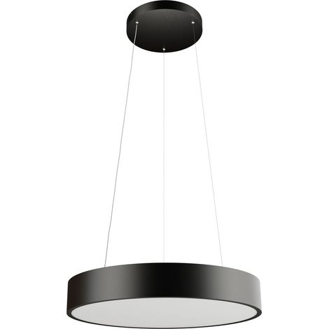 Plafoniera Sospesa TOT XL 60W 115º Diametro 650mm Nero Opaco con Tecnologia Tuya Smart CCT 2600K-4000K Dimmerabile - Beneito & Faure (1/5)