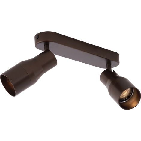 Runder Deckenstrahler Dunkelbronze GU10 50mm 2-flammig - Stanley
