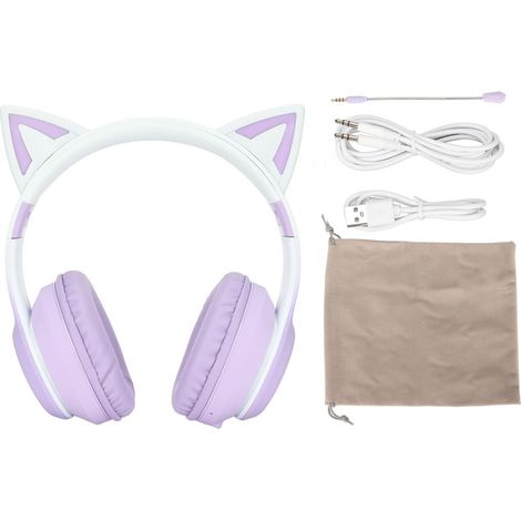 Écouteurs sans fil Bluetooth POENVFPO, casque musical pliable à (1/5)