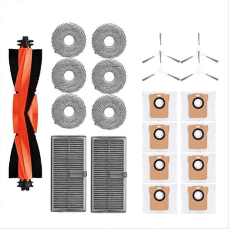Accessoires pour aspirateur robot Xiaomi Mijia M30S D103CN : brosse principale, filtre HEPA, lingette de nettoyage et sac à poussière (1/5)