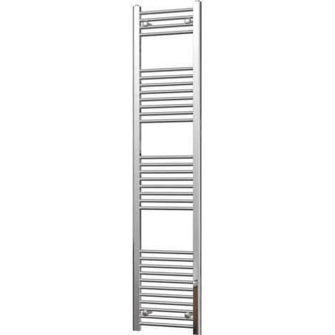 Zennor - Chrome Heated Towel Rail - H1800mm x W400mm - Straight (1/3)