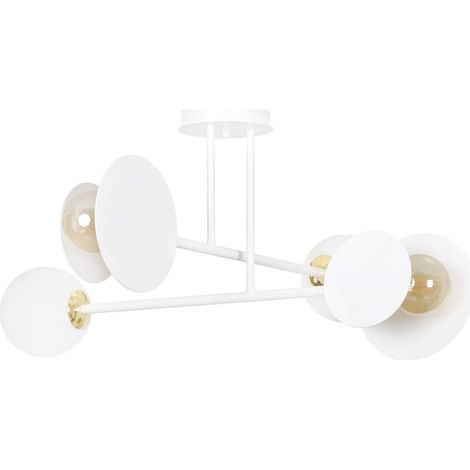 Emibig Minerva plafoniera bianca 4xE27 metallo 80 cm (1/2)