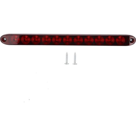 Luce di stop/posteriore a LED da 12V con 11 LED e lente rossa per camion, rimorchi e veicoli pesanti.