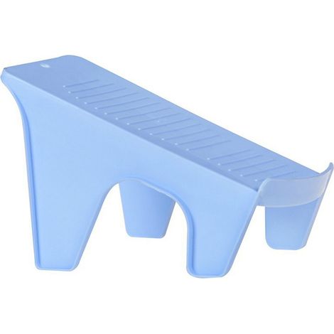Range-chaussures double couche, économique, PP durable, design simple, rangement ordonné pour chaussures, idéal maison, bureau, hôtel, bleu. (1/5)