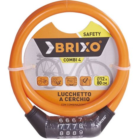 Lucchetto a cerchio per biciclette apertura con combinazione 4 cifre