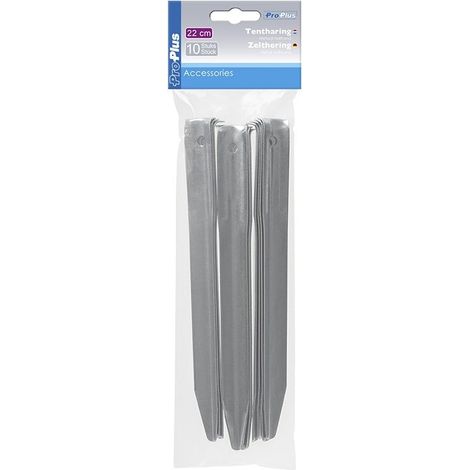 Picchetto 22cm metallo semitondo 10 pezzi in polybag (1/5)