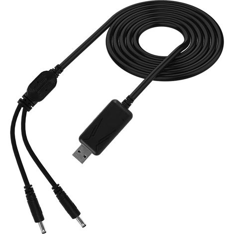 Double cable de charge pour batteries rechargeables, DC 5 V vers DC 8,4 V, convertisseur de tension, adaptateur d'alimentation, port jack 3,5 x 1,35 mm DC35135 (1/5)