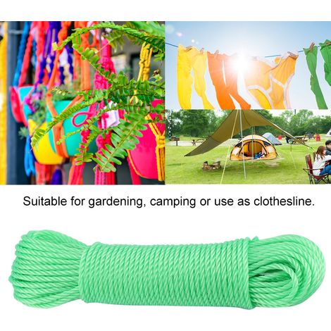 20 m lange Nylon-Wäscheleine, Garten, Camping, Outdoor (Grün) (1/5)