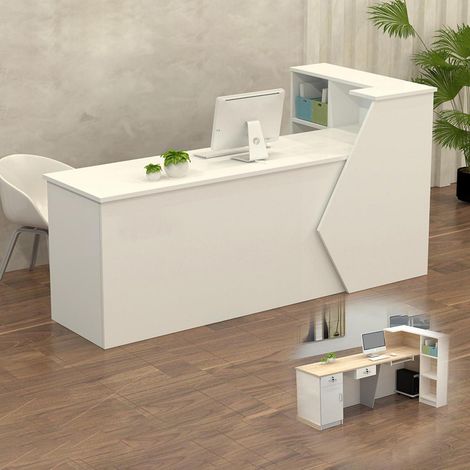 Empfangstheke mit Stauraum, 100-300 cm, für Büro, Praxis, Laden (1/5)
