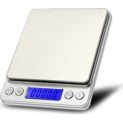 MINE I2000 3kg 0.1g Mini Balance Numérique Plateforme en Acier Inoxydable (1/5)