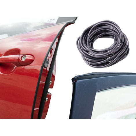 Perfil de parachoques para borde de puerta de coche, 5m, negro