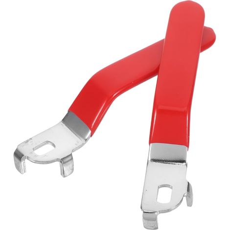 Poignée de Vanne à Levier Manuel en Fer Rouge 2 Pièces (1/5)