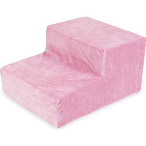 Escalón de juego de espuma rosa suave aterciopelada para parque infantil