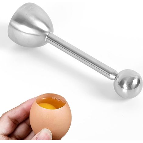 Cortador de huevos de acero inoxidable de primera calidad, cascanueces, cortador de huevos pasados por agua, abridor de cáscaras, abridor de huevos multiusos de alta resistencia, abridor de huevos coc (1/5)