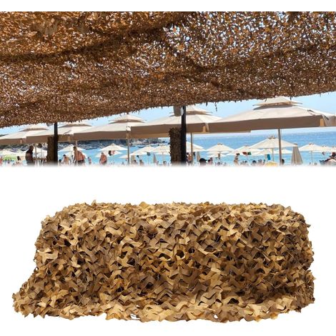 Filet de camouflage filet de Camouflage chasse / désert filet de camouflage pour la décoration protection solaire renforcée Camping camping sauvage extérieur paysage forestier 3 x 5M (1/5)