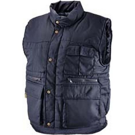1PZ gilet imbottito in poliestere/cotone blu - tg.l