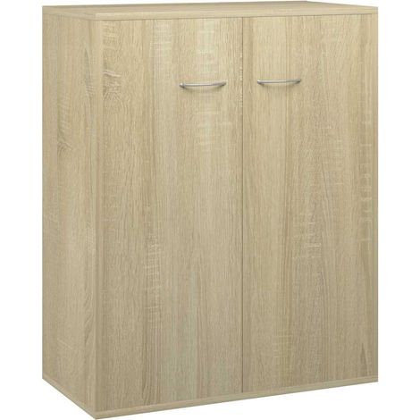 Maison Exclusive - Aparador de madera contrachapada color roble S (1/5)