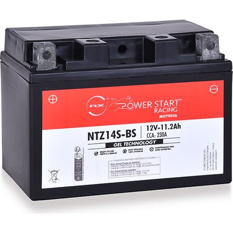 NX - Batterie moto Gel NTZ14S-BS / YTZ14S-BS 12V 11.2Ah (1/3)