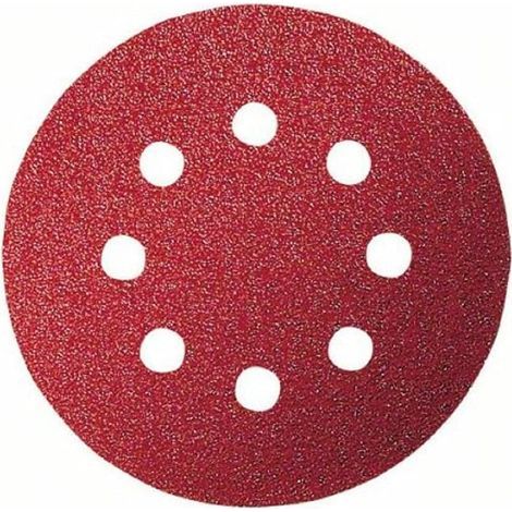 Lot de 5 Disques abrasifs Diamètre 125 mm 8 trous Grain 60 pour Ponceuse excentrique Bois Métal (1/3)
