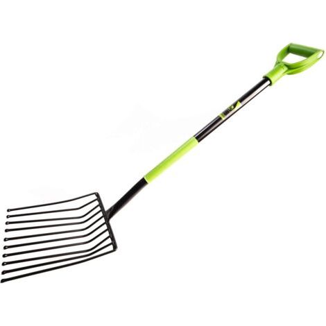 Heuforke Fourchette à pommes de terre 10 dents avec manche en métal 120 cm-NANOTEH (1/5)