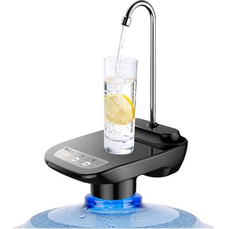 Automatische Wasserflaschenpumpe Trinkwasserpumpe Tragbarer elektrischer Wasserspender mit Tablett Festes Volumen 300 ml / 1000 ml Universal 2-5 Gallonen für Campingbüro (1/5)