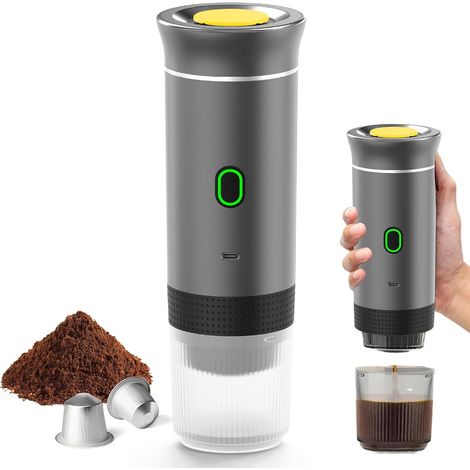 Macchina per caffè espresso 3 in 1, macchina per caffè multi-capsula, riscaldamento automatico in 4-6 minuti, capsule piccole, capsule grandi, caffè macinato, macchina per caffè portatile per ufficio (1/5)