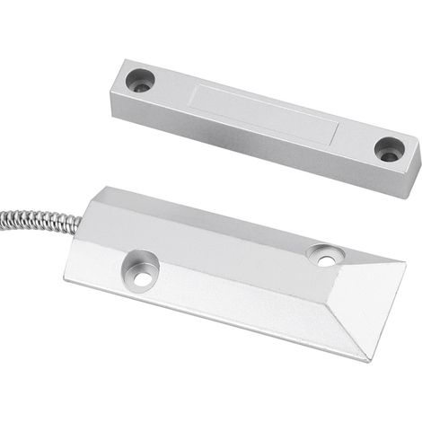 Contact magnétique filaire pour porte et fenêtre, détecteur d'ouverture avec interrupteur, alarme sécurité pour maison, garage, lot de 2. (1/5)