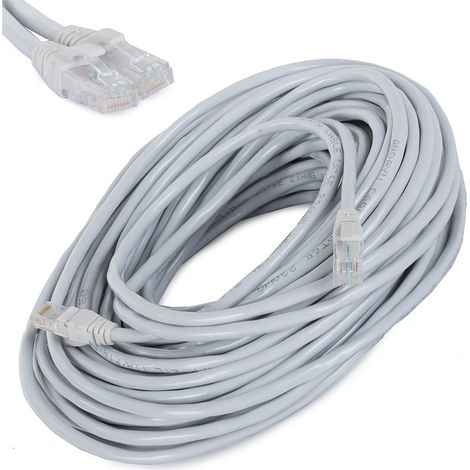 Câble réseau Cat6e de 30 m - Câble Internet, réseau Ethernet LAN, connexion filaire (1/3)