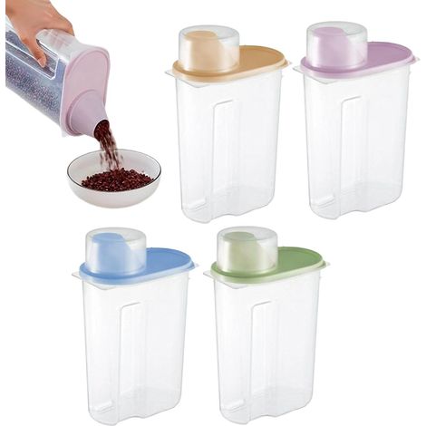 tes De Rangement Pour C r ales Avec Couvercle 4 Pi ces 2 5L