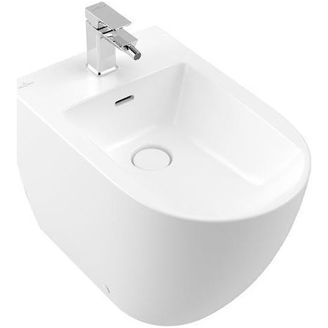 Bidet VB Subway 3.0 600x370x400mm Ovale sur pied Pierre Blanc CeramicPlus
