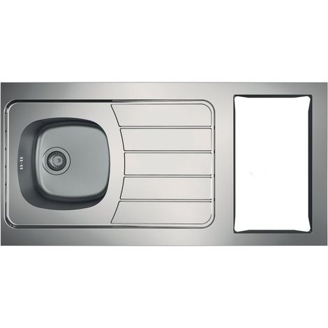 Moderna – Évier kitchenette 1 bac inox réversible L1200mm – Isolation phonique – Compatible avec dominos MT+ – Résistant à la corrosion