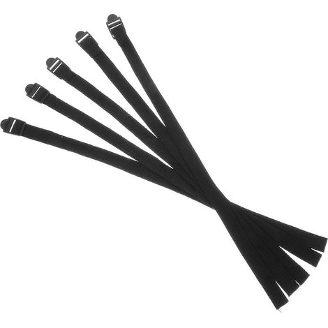 Lot de 5 sangles de fixation professionnelles pour bâtons de ski alpin, sangles de protection pour les sports de plein air-26.00X2.50X0.80CM-Black (1/3)