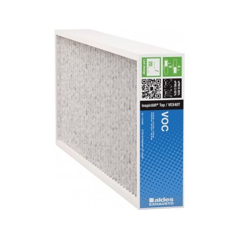 Luftfilter Aldes inspirair top gefaltet entfernt VOC 48mm