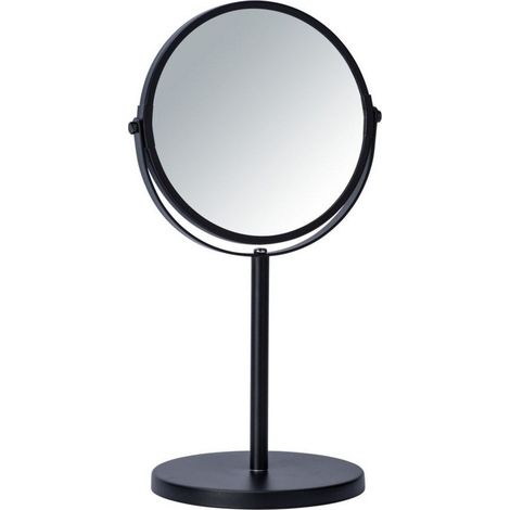 Kosmetikspiegel ASSISI, Ø 17 cm, schwarz, WENKO (1/2)