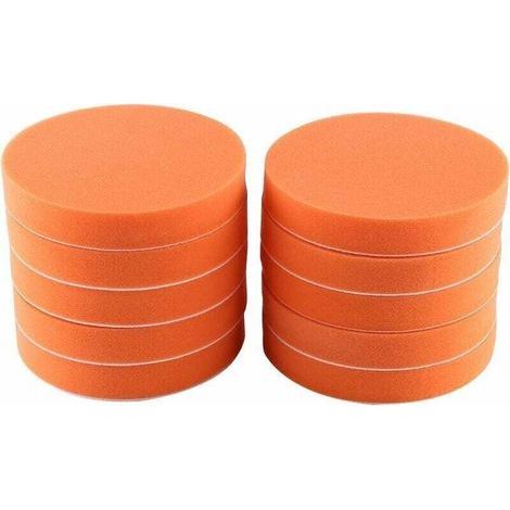 Pair Autopolierschwamm, 10 Stück/Packung 6 (150 mm) Polierschwamm-Wachspad-Werkzeugset für Autopoliermaschinen, orangefarbenes Polierpad