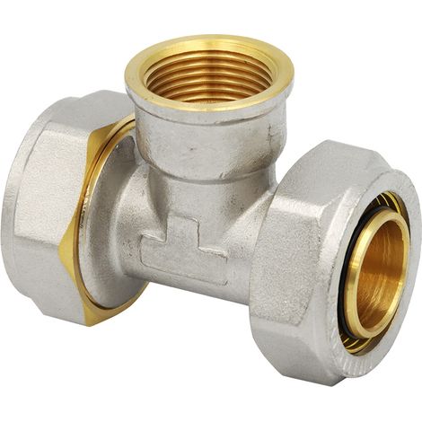 Klemmring Schraubfitting T-Stück 32x3 mm 3/4 Zoll Innengewinde (1/5)