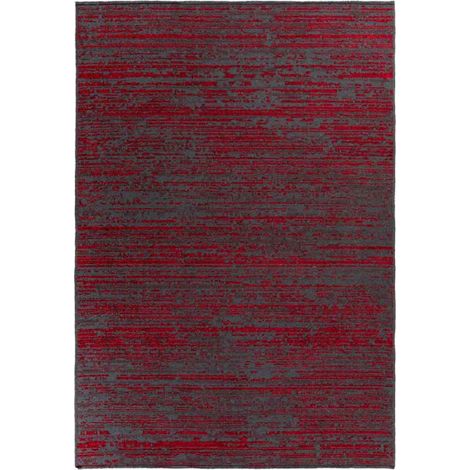 Tapis Tissé à Poils Plats Vintage "Kalevi" Rouge 160 x 230 cm (1/5)