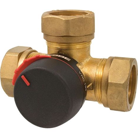 ESBE Válvula mezcladora de 3 vías VRG133, DN20, Kvs4, Racord de compresión 22mm, 11602900