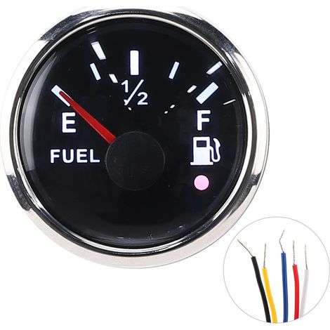 Convient pour jauge à carburant intelligente d'alarme automobile/marine, acier inoxydable φ52316, 24033Ω, noir. (1/5)