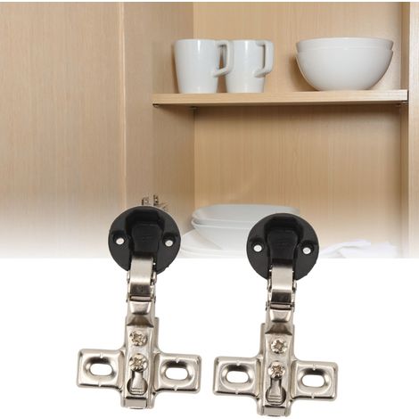 2 Sets/Verkauf von 26-teiligen Glastürscharnieren für Schränke, 26-teiligen Rohrscharnieren, Mini-Scharnieren für Glastüren, Mittelkurve = Halbabdeckung (1/5)